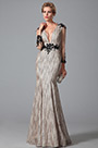 Gorgeous V Neck Long Lace Sleeves Mother of the Bride Dress