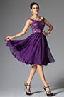 Elegant Off Shoulder Lace Purple Cocktail Dress Party Dress