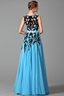 Fabulous Sleeveless Slit Evening Gown With Lace Applique