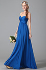 Strapless Sweetheart Blue Bridesmaid Dress
