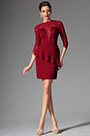 Gorgeous Red Illusion V Cut Short Dress Day Dress