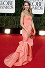Jessica Alba Vestido de Noche Coral Alfombra Rojo a Medidas