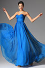 Atemberaubende Trägerlose Blauen Abendkleid Formal Gown