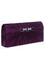 Gorgeous Red One Shoulder Evening Dress Purple Handbag Set