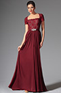 Elegant kurze Ärmel Spitze Burgund Brautmutterkleid