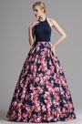 Elegant Halter Blumen Prom Abendkleid