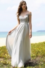 Elegant A Line Off Shoulder V Cut Evening Dress Formal Dress