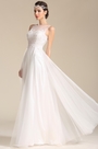robe de mariée dentelle simple fluide sans manche