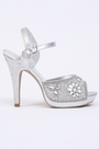 Silber Kristall Hochschuhe