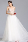 Plunging V Neck Wedding Prom Dress