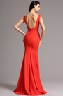 Sleeveless V Neck Red Formal Dress Evening Gown