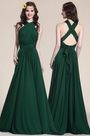 Robe de soirée pour mariage vert foncé transformable