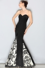 Gorgeous Black Lace Applique Evening Gown