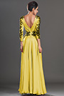 Stunning V Neck Yellow Evening Dress Prom Dress