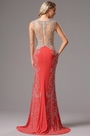 Gorgeous Sparkling Coral Formal Gown with Beaded Details