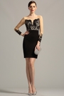 Stylish Long Sleeves Black Day Dress Cocktail Dress