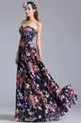 Strapless Sweetheart Summer Floral Dress Printed Dress