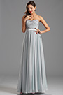 Strapless Sweetheart Slit Evening Dress with Lace Applique
