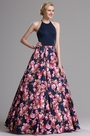 Elegant Halter Blumen Prom Abendkleid