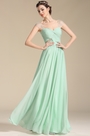 Robe de soirée longue verte menthe pour mariage