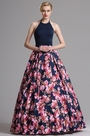 Elegant Halter Blumen Prom Abendkleid