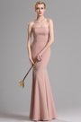 Robe de Soirée Sirène Sans Bretelle Dos Nu Rose