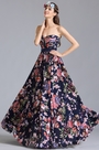 Strapless Sweetheart Summer Floral Dress Printed Dress