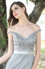 Elegant A Line Off Shoulder V Cut Evening Dress Formal Dress