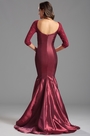 Elegant Lange Trompete Burgund Formales Kleid Abendkleid