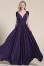 Robe de soirée longue violette pour mariage transformable