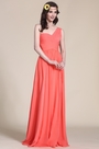 Glamorous One Shoulder Coral Bridesmaid Dress
