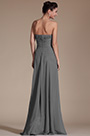 Strapless Sweetheart Slit Grey Bridesmaid Dress