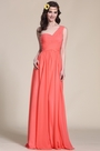 Glamorous One Shoulder Coral Bridesmaid Dress