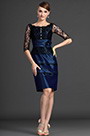Short Sleeves Blue Mother of the Bride Dress