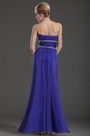 Blue Strapless Long Evening Dress