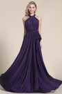 Robe de soirée longue violette pour mariage transformable