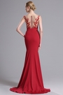 Red Sleeveless Mermaid Prom Gown Evening Dress