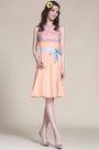 Adorable Sleeveless Peach Party Dress Cocktail Dress