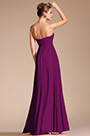Strapless Pleated Purple Evening Dress Bridesmaid Dress