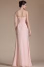 Pink One Shoulder Strap Evening Dress Prom Gown
