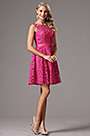 Малиновое Коктейльное Платье для Подружек Невесты