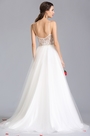Plunging V Neck Wedding Prom Dress