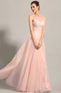 robe de soirée princesse rose dentelle sans manche