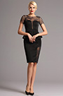 Vintage Lace Short Sleeves Black Short Dress