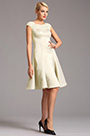 Elegant Beige Capped Sleeves Party Dress Cocktail Dress