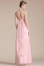 Pink Double Straps Empire Evening Dress
