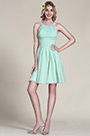 Robe demoiselle d'honneur patineuse vert pastel