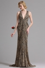 Halter Leopard Print Prom Evening Dress