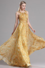 Halter Neck Yellow Printed Summer BOHO Evening Dress