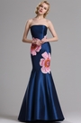 Spitzen Blau Trägerloses Prom Kleid Abendkleid